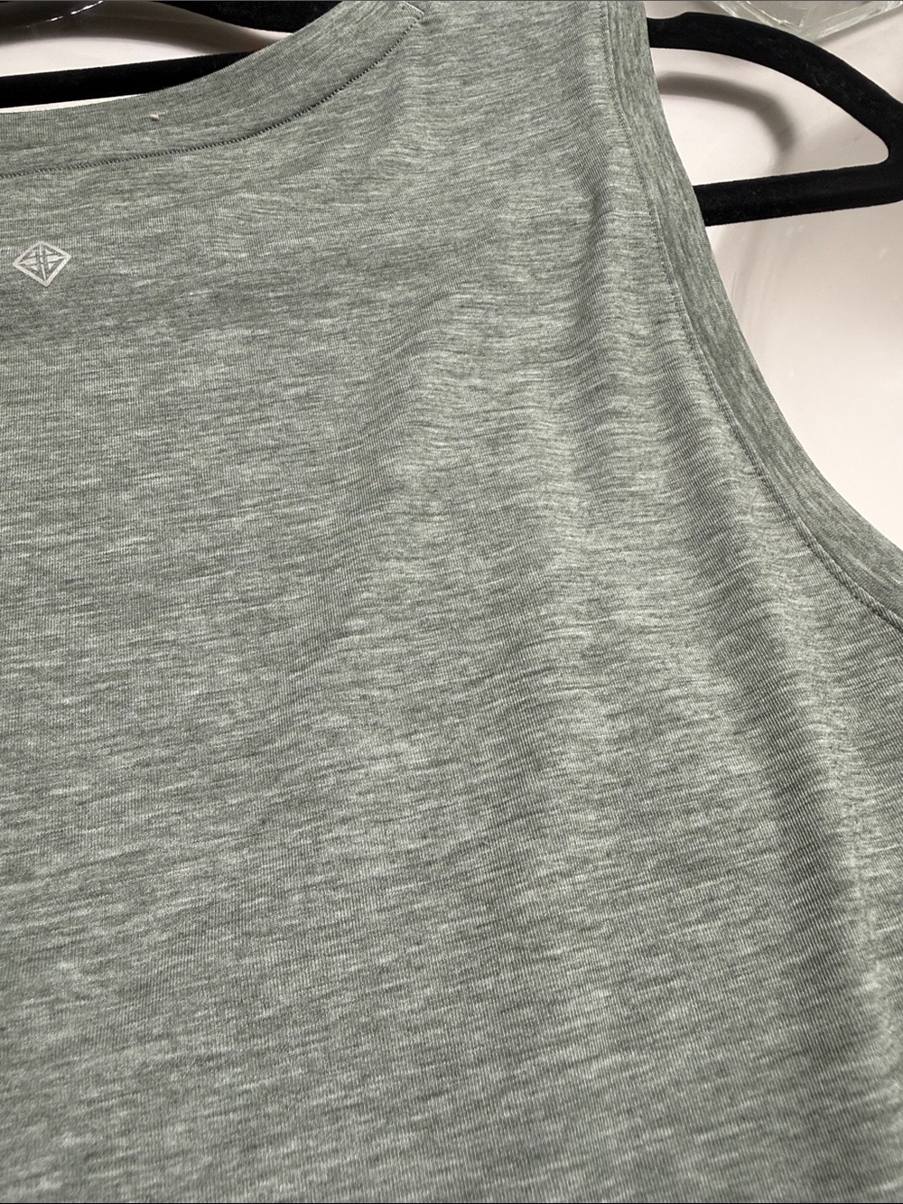 ANTONIO MELANI Heathered Sage/Grey Sleeveless Crewneck Tank